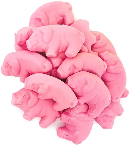 Vista 3 de SweetGourmet Caramelo de cerdo gomoso rosa frambuesa 2 libras