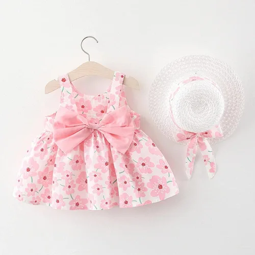 Vista 15 de Vestido tutú de verano para niñas pequeñas, sin espalda, vestido de princesa para fiesta de cumpleaños, vestido de verano con lazo floral