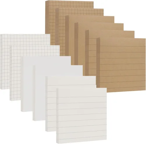 Vista 11 de NatureTouch Sticky Notes - Paquete de 6 notas adhesivas autoadhesivas de 3 x 3 pulgadas en papel de protección ocular, múltiples diseños de blocs