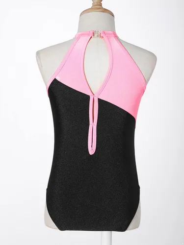Vista 6 de ranrann Trajes de ballet brillantes para niñas y niñas, leotardo de gimnasia sin mangas con pantalones cortos y banda para el cabello