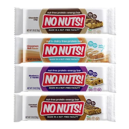 Vista 8 de ¡No Nuts! Barras de proteínas veganas 100% sin nueces, sin lácteos, arándanos y vainilla, orgánicas, kosher, sin huevos, sin OGM y sin lácteos