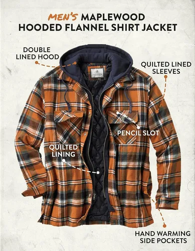 Vista 4 de Legendary Whitetails Maplewood Chaqueta tipo camisa con capucha para hombre