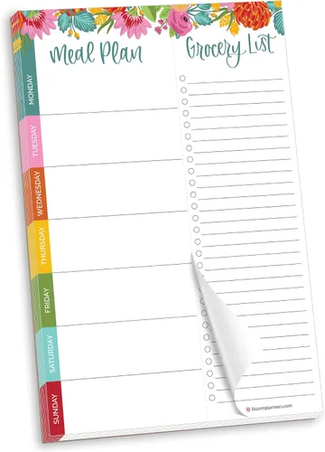 Vista 10 de bloom daily planners - Bloc de notas semanal para planificar las comidas con imanes para el refrigerador, incluye una «Lista de compras de Limones