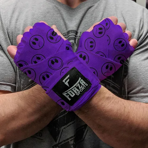 Vista 7 de Forza Sports Vendas de boxeo y MMA estilo mexicano de 180" Concientización sobre el autismo Azul