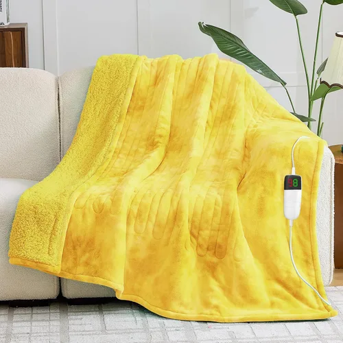 Vista 19 de greenoak Manta eléctrica con calefacción, manta térmica de piel sintética Sherpa para sofá cama, regalos cálidos de invierno para mujeres/ella