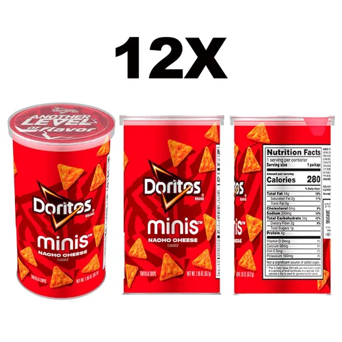 Vista 2 de Minis Botes, Doritos Queso Nacho, 1.95 onzas (paquete de 12)