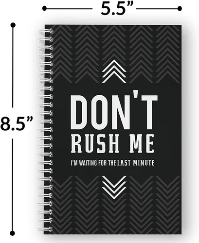 Vista 3 de Gotcha Covered Notebooks Softcover Last Minute - Cuaderno de 5.5 x 8.5 pulgadas, 120 páginas de lista de verificación, cubierta laminada brillante