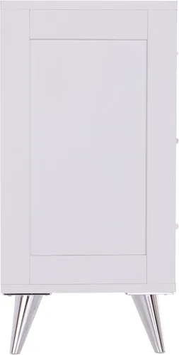 Vista 5 de SEI Furniture Owen Midcentury - Mesita de noche moderna, color blanco