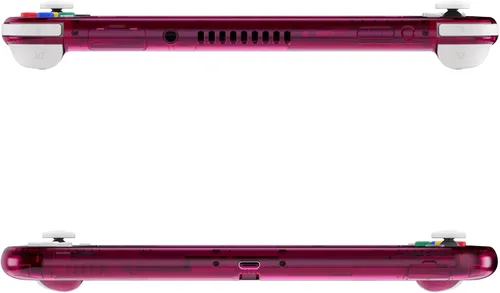 Vista 9 de eXtremeRate Carcasa de repuesto transparente rosa caramelo para Nintendo Switch Lite, carcasa para controlador de mano NSL con protector