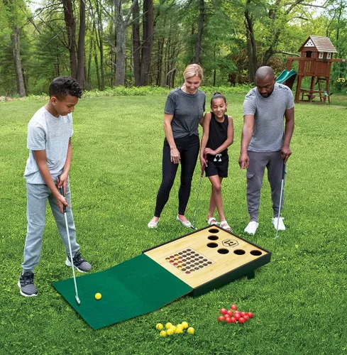 Vista 8 de Wicked Big Sports Fore Across Juego de golf Putting Connect de cuatro estilos Practica de golf con precisión estilo de juego con Putting Green
