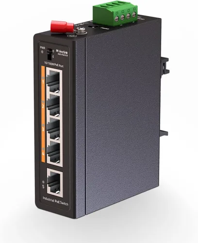 Vista 13 de MokerLink Interruptor PoE industrial de 5 puertos Gigabit con batería solar UPS, entrada DC9V-54V a salida DC48V, IEEE802.3af/at PoE, tamaño mini