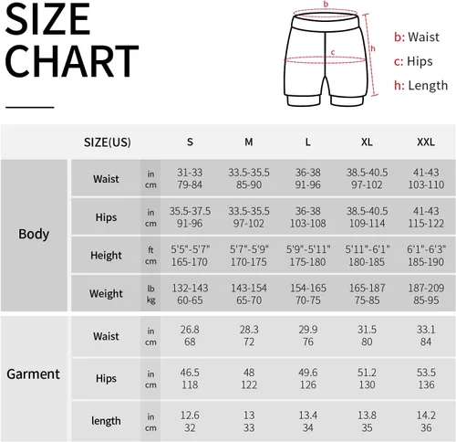 Vista 6 de ARSUXEO - Shorts deportivos para hombre (2 en 1)