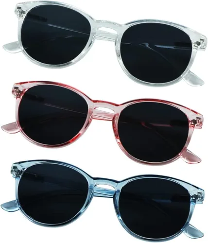 Vista 6 de YEIN 3 Pack Sunglasses for Men and Women, UV Protection Outdoor Glasses Vintage Square Full Frame