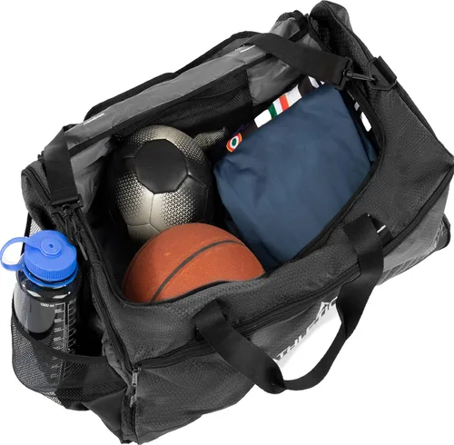 Vista 2 de Athletico Sideline - Bolsa de fútbol para baloncesto, voleibol y fútbol, incluye compartimento separado para tacos (negro)