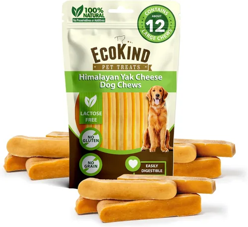 Vista 14 de EcoKind Premium Gold Yak Cheese Masticables para Perros del Himalaya, Premios para Perros de Raza Grande, Totalmente Natural, Alto en Proteínas