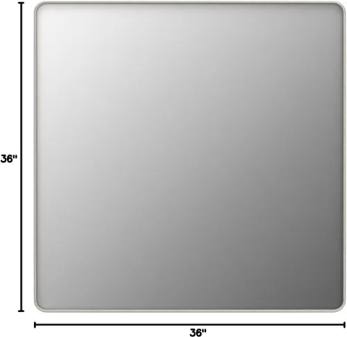 Vista 18 de TETOTE Espejo de marco dorado cepillado de 16 x 24 pulgadas, espejo de tocador de baño de latón dorado para pared, espejo enmarcado rectangular