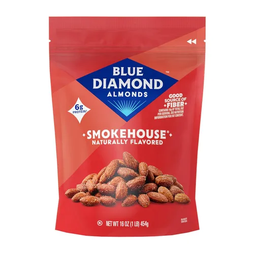 Vista 16 de Blue Diamond Almonds, Bold Habanero BBQ, 16 onzas