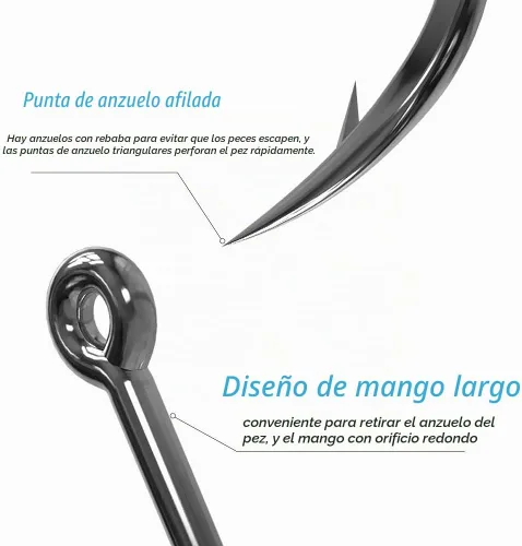 Vista 2 de DONQL Ganchos para cebo, 600 ganchos de pesca de doble púas 3#-12#, kit de anzuelos de pesca con mosca, accesorios de pesca con mosca, ganchos
