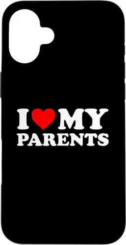 Vista 23 de I Love My Parents - Red Heart Case for iPhone 16