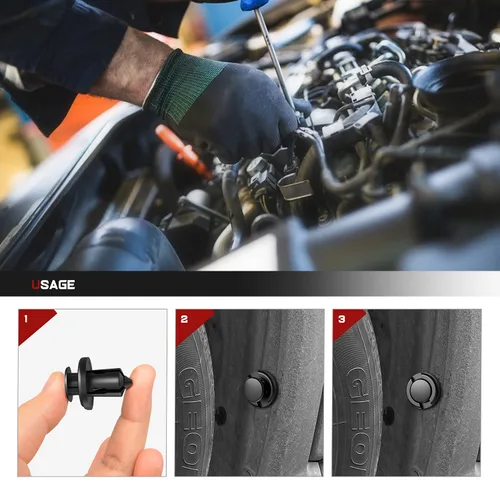 Vista 6 de Nilight 150 piezas de sujetadores de parachoques tipo empuje, clips de remache universales para automóviles y sujetadores para parachoques