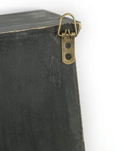 Vista 9 de Armario de almacenamiento sobre inodoro de 23.1 x 16.9 pulgadas, gabinete de baño con estante de pared ajustable y toallero, puertas dobles, Negro