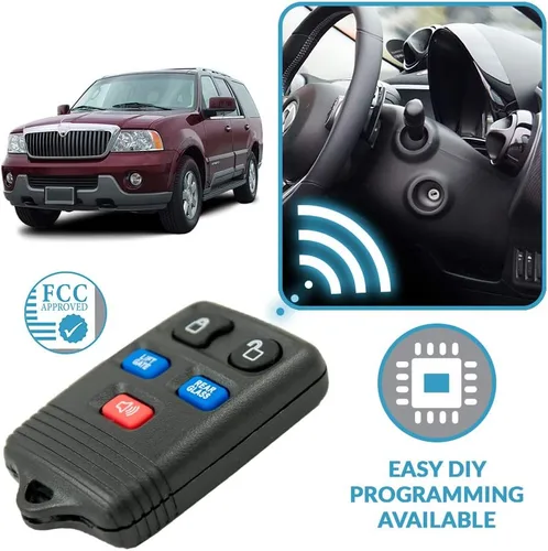 Vista 5 de Keyless2Go - Repuesto de llavero de auto a control remoto para entrada sin llave, para Navegador Lincoln que utiliza CWTWB1U551, autoprogramación.