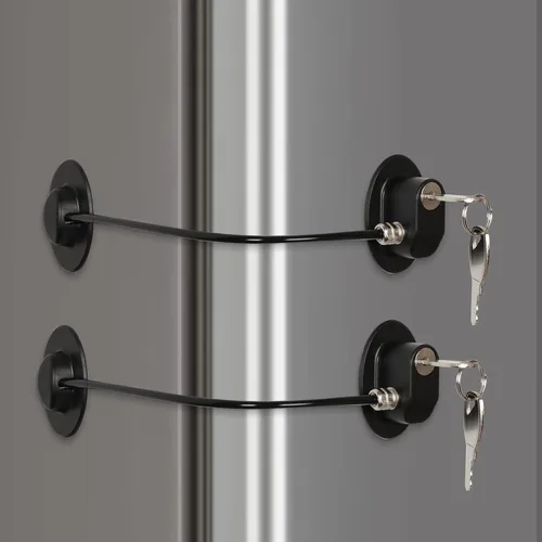 Vista 8 de REZIPO - Cerradura de puerta de refrigerador con 2 llaves, cerradura de cajón de archivos, cerradura de puerta de congelador y cerradura de gabinete