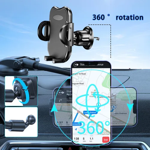 Vista 4 de Mandark Soporte para teléfono de automóvil, soporte para teléfono celular con ventilación de aire manos libres, accesorios estables para teléfonos