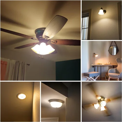 Vista 3 de Bombilla de araña E17 10W LED A60 con forma de globo 1200lm 3000K blanco