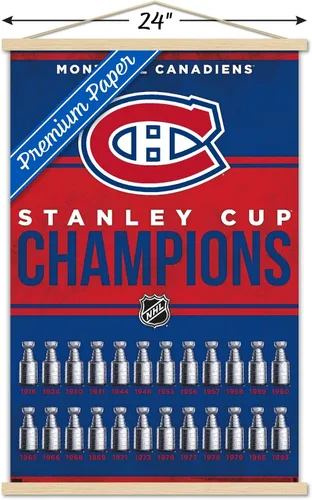 Vista 3 de Trends International NHL Montreal Canadiens - Póster de pared con marco magnético