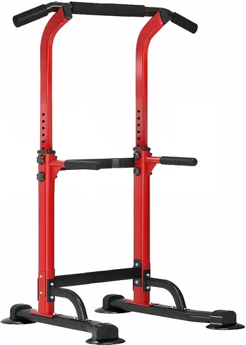 Vista 12 de SogesPower Power Tower Estación de Fondos Barra de Dominadas para Gimnasio en Casa con Altura Ajustable Equipo de Entrenamiento de Fuerza, Estación