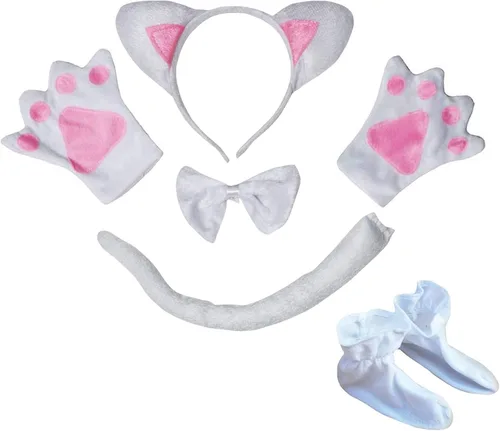 Vista 19 de Petitebella Combinado Animal Diadema Bowtie Cola Guantes Zapatos 5pc Disfraz 1-5 años Oso
