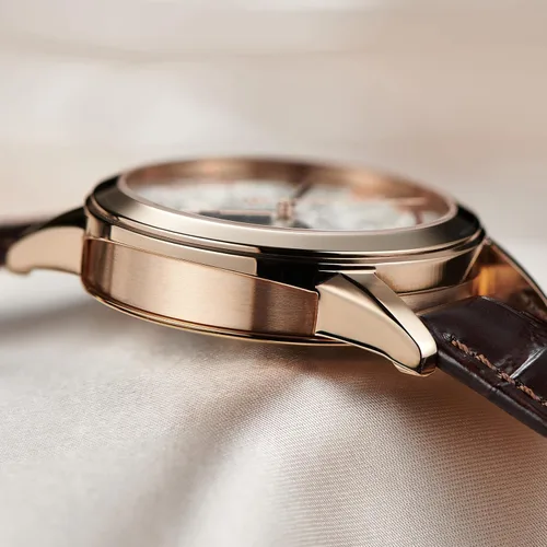 Vista 4 de OBLVLO Relojes casuales de lujo con diseño de esqueleto, oro rosa, relojes automáticos, cristal de zafiro VM-S