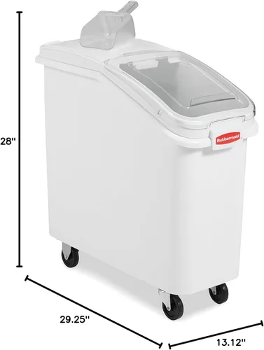 Vista 6 de Rubbermaid Commercial Products ProSave - Contenedor apilable para almacenamiento y cuchara/herramienta de medición