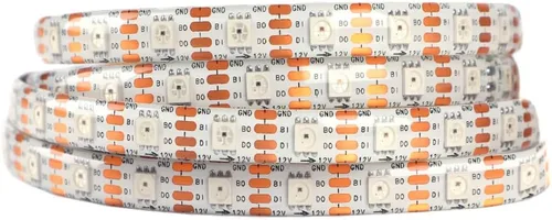 Vista 25 de WS2812B - Tira de LED de 12 V WS2815 (WS2812B actualizado) con luz direccionable individualmente, tira de LED programable con conectores JST-SM de 4