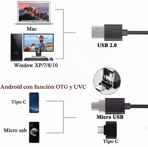 Vista 5 de Jiusion Microscopio USB original 40-1000X con estuche de transporte
