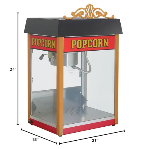 Vista 2 de Benchmark 11060 Street Vendor Máquina de palomitas de maíz, 120V, 1180W, 9.9A, 6 oz Popper
