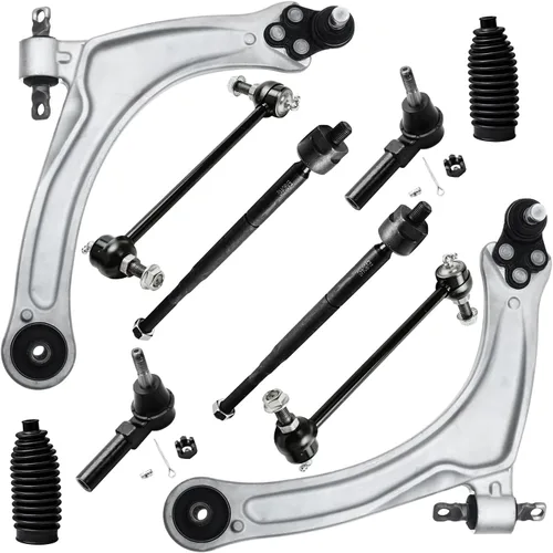Vista 80 de Detroit Axle - Kit de suspensión delantera de 10 piezas para Chevrolet Trailblazer GMC Envoy 2004-2007 2005 2006 Soportes de brazo de control