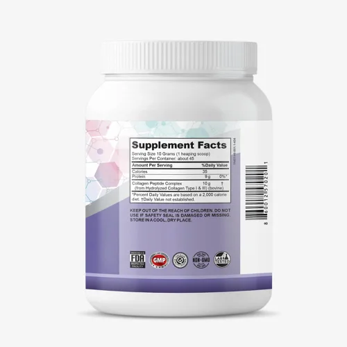 Vista 3 de Péptidos de colágeno en polvo para piel, cabello y uñas, péptidos de colágeno hidrolizados bovino para mujeres y hombres, suplementos de proteínas
