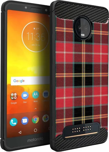 Vista 19 de CasesOnDeck Funda compatible con [Motorola Moto Z3 Play Moto Z3] Moto Z3 Design, funda delgada negra flexible y elegante protección contra golpes