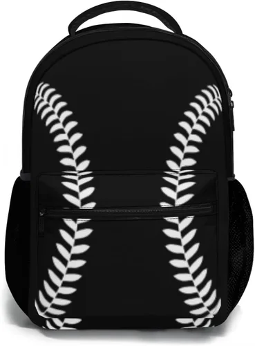 Vista 8 de Miaoquhe Mochila de béisbol con la bandera de Estados Unidos para niños, niñas, adolescentes, escuela, casual, mochila escolar para viajes, laptop