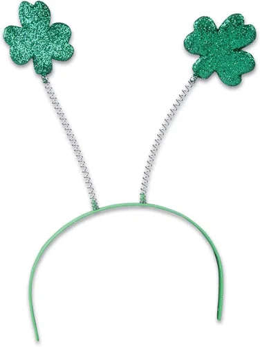 Vista 2 de Rhode Island Novelty St Patck fts Day Green Shamrock Head Boppers Sombreros Set de 6