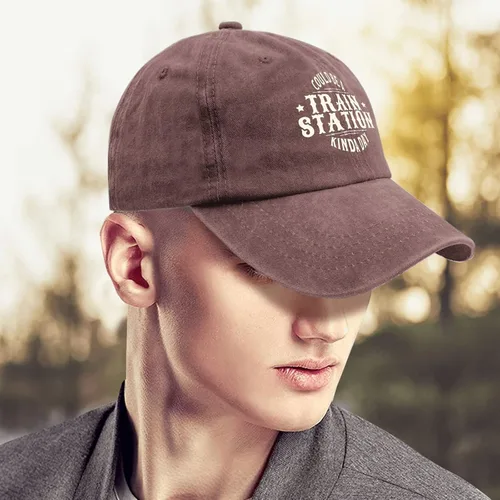 Vista 4 de Hat Could be a Train Station Kinda Day Dad Hat, Vintage Baseball Cap for Women