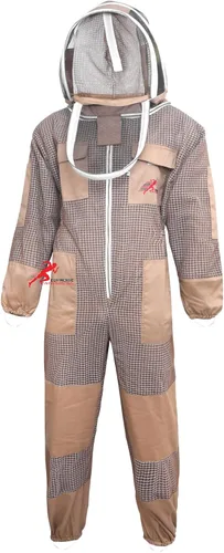 Vista 5 de Euphoric Bee Suit - 3 capas de esgrima velo con guantes, apicultor ventilado a prueba de picaduras