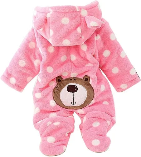 Vista 3 de Gaorui Traje de bebé recién nacido, con capucha, abrigo de invierno, ropa para niños pequeños