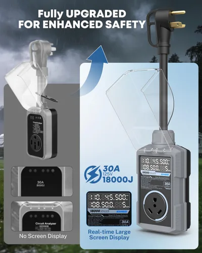 Vista 7 de Kohree Protector contra sobretensiones RV de 30 amperios, protección