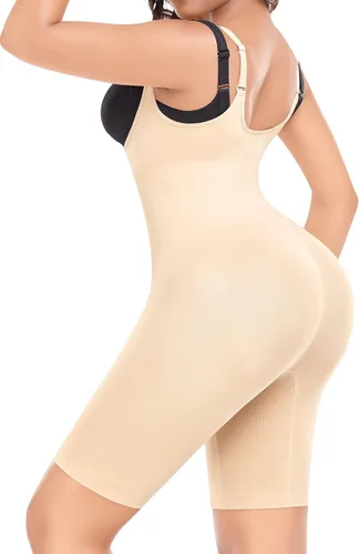Vista 2 de Ganado Bodysuit for Women Tummy Control Shapewear Seamless Fajas Open-Bust Mid-Thigh Body Shaper