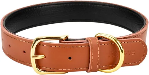 Vista 7 de Collares de cuero para mascotas, acolchados, para gatos, cachorros, perros pequeños y medianos, Negro