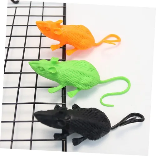 Vista 3 de BESTonZON 18pcs Artificial Mice Halloween Props Realistic Prank Mice Decorations for Party and Haunted House Soft Fake