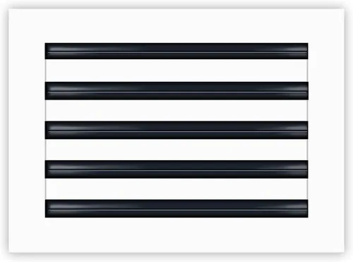 Vista 18 de BUILDMART - Cubierta de ventilación de CA moderna de 10x10 - Ventilación de aire decorativa de aluminio blanco - Difusor de ranura lineal estándar
